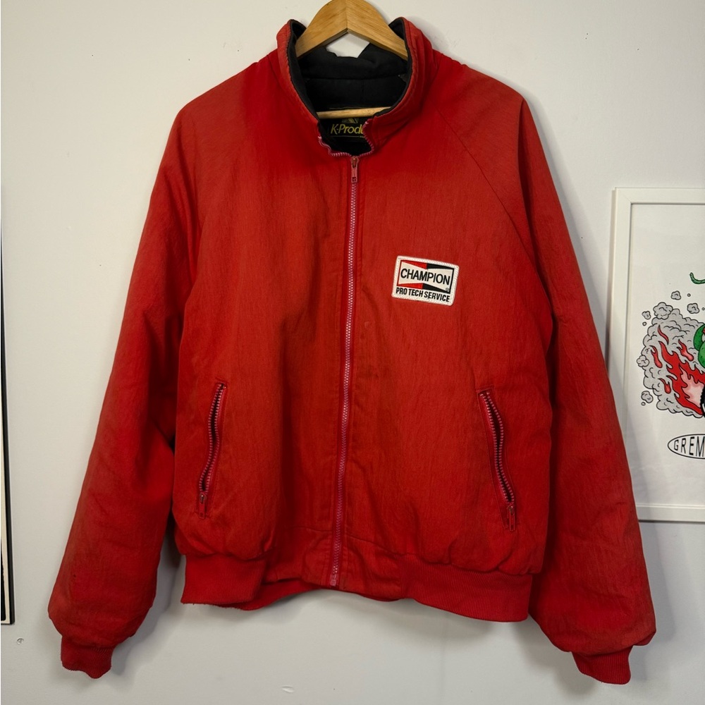 1970’s Champion Spark Plugs K-Products Red Men's Jacket